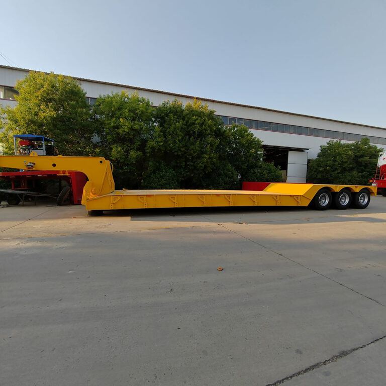 What are the advantages of low flatbed semi trailers for transporting large items
