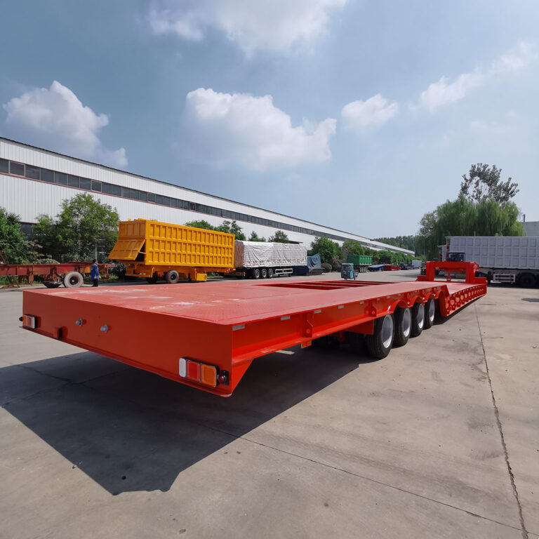 4-axis large cargo transportation high-low flatbed semi transporter application scenarios