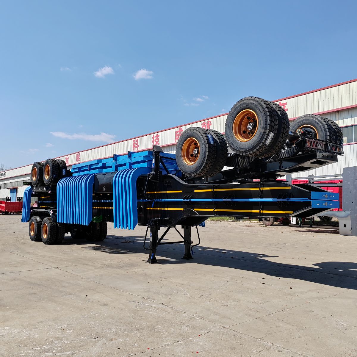 Timber transport semi-trailer