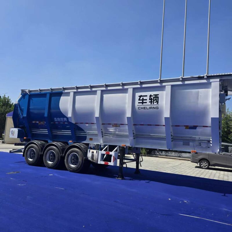 3-axis conveyor belt dump semi-trailer