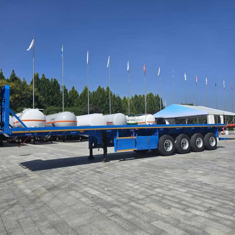 4-axis low flatbed semi-trailer