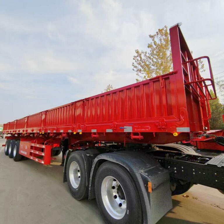 Performance advantages of overturned dump semi-trailer