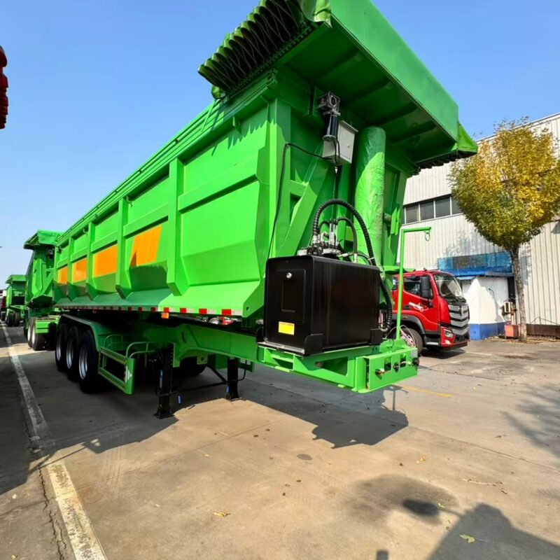 3-axis double section rear dump semi-trailer