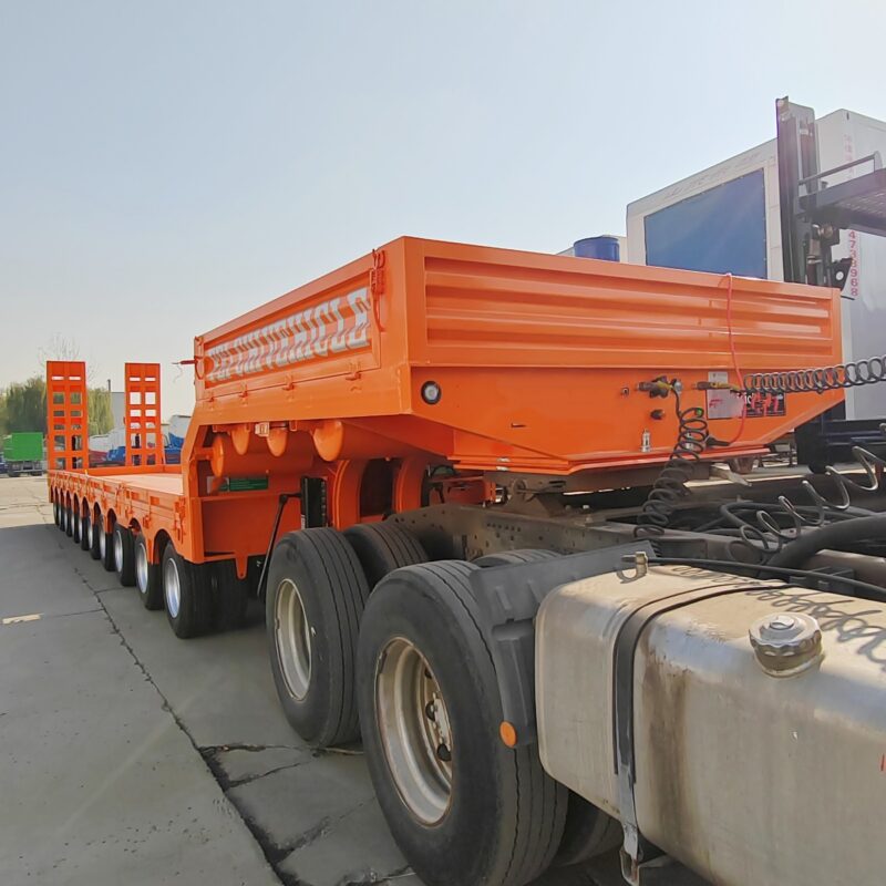 10 axle low flatbed semi-trailer