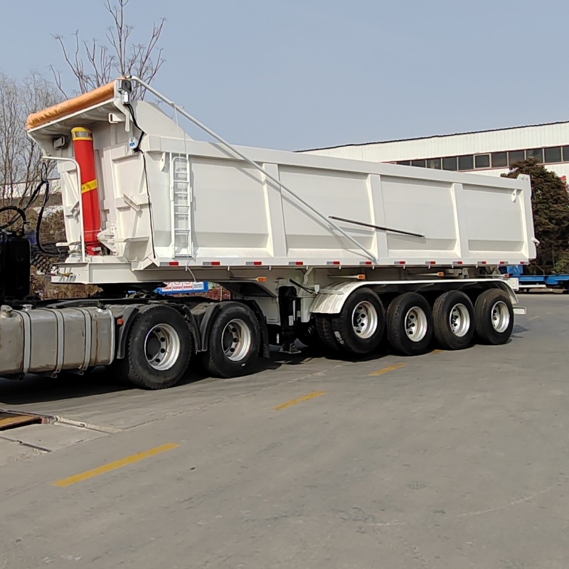4-axle rear dump semi-trailer