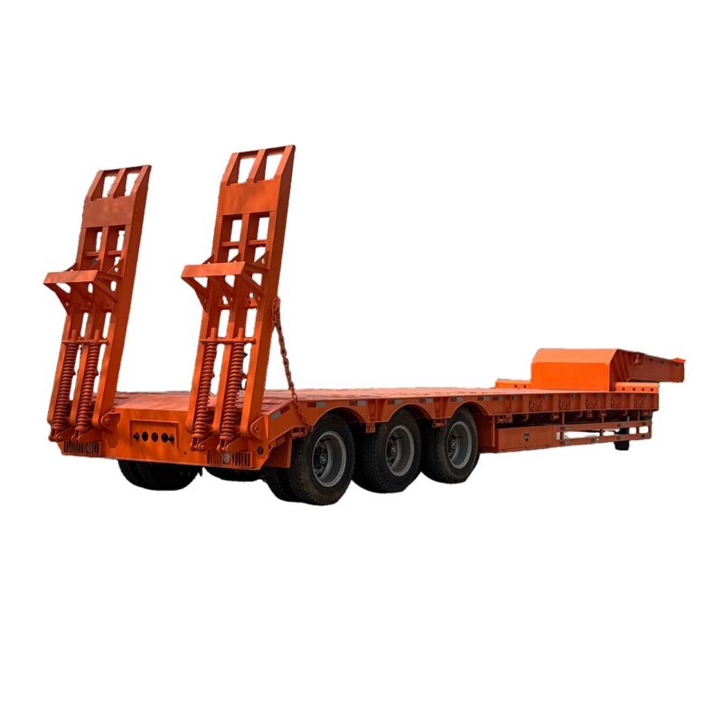 3-axle low flatbed semi-trailer