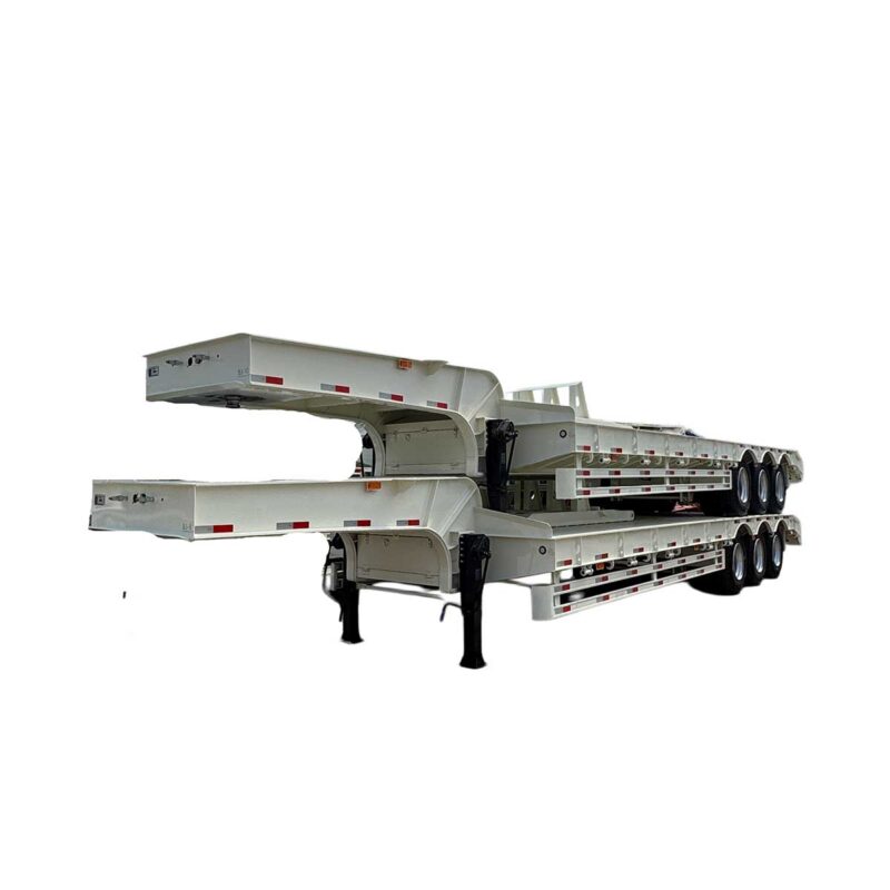 3-axle low flatbed semi-trailer