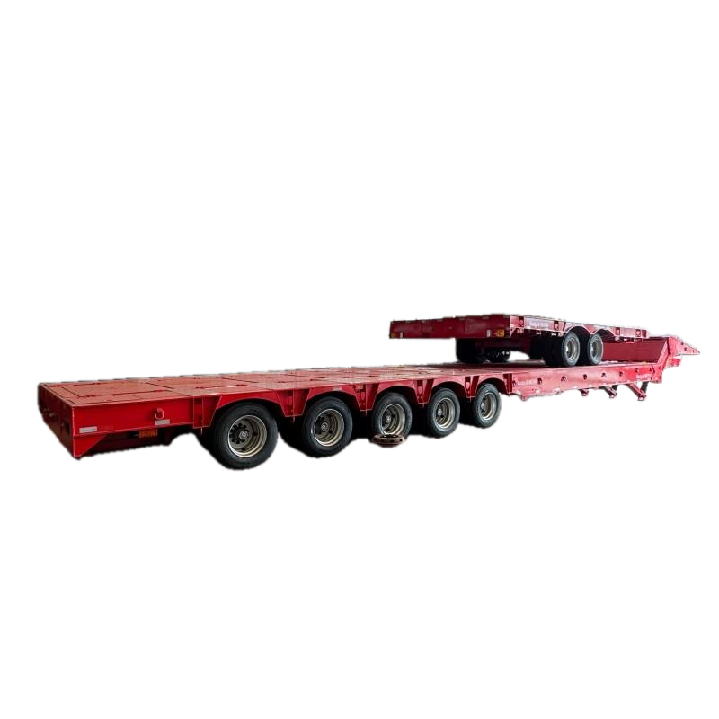 Axis hydraulic folding goose head flatbed semi-trailer