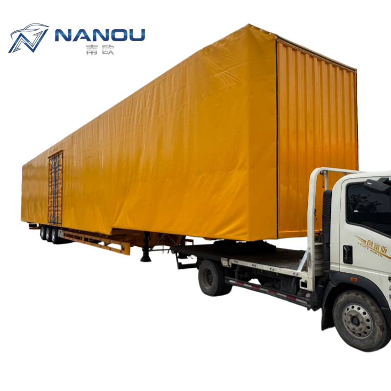 3-axle gooseneck container transport vehicle