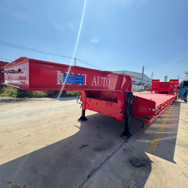 4-axis low flatbed semi-trailer