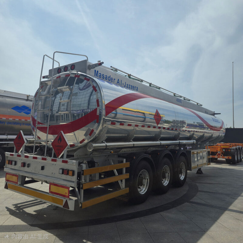 3-axis aluminum alloy tanker truck