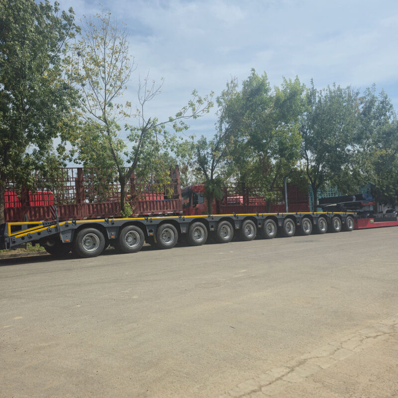 12 axle heavy cargo transport low flatbed semi-trailer
