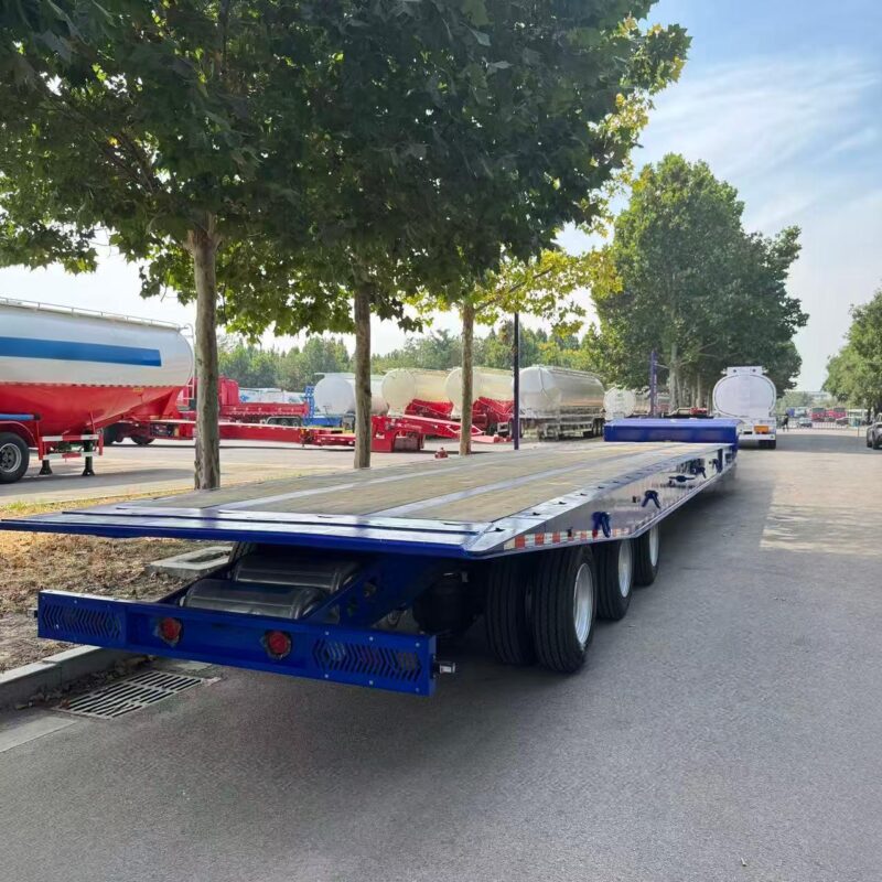 3-axle low flatbed semi-trailer