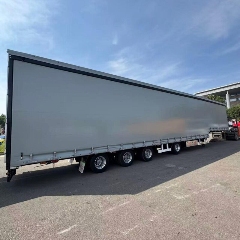 3-axle goose neck side curtain semi-trailer