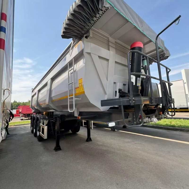 3-axle rear folding semi-trailer