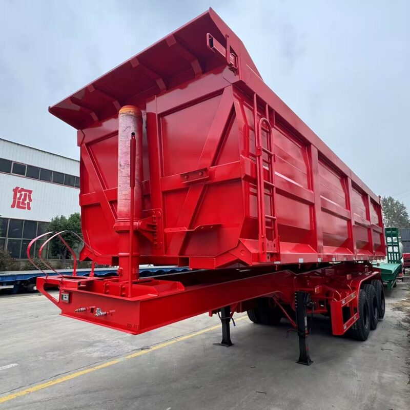 Rear dump semi-trailer