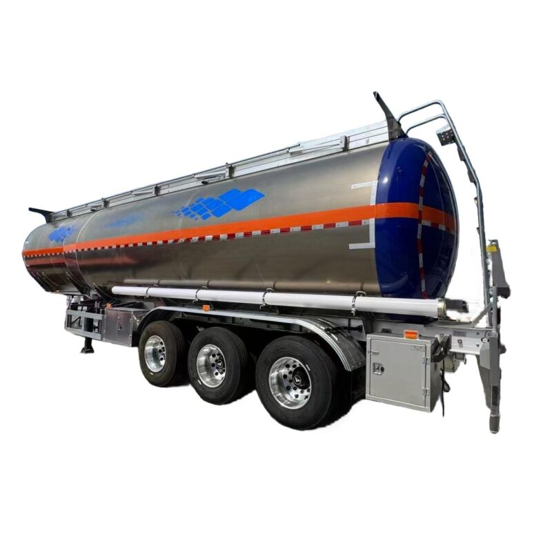 3-axis aluminum alloy oil tanker truck